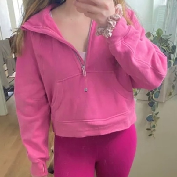 lululemon athletica Tops - Pink blossom Lululemon scuba in size m/l